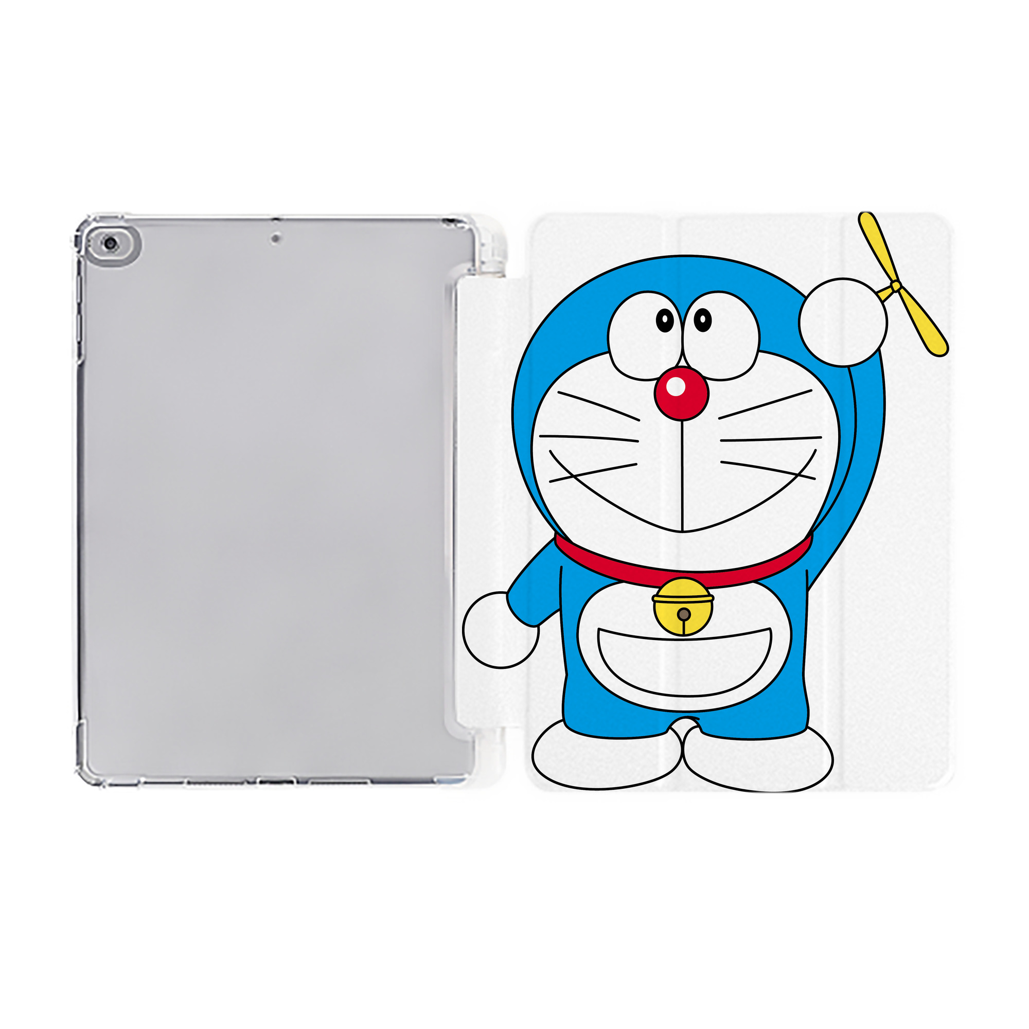 （画像用） ドラえもん Doraemon IPad ケース ペン収納付き 三つ折りスタンド PUレザー×シリコン 対応機種9.5/10.5/10.9インチ